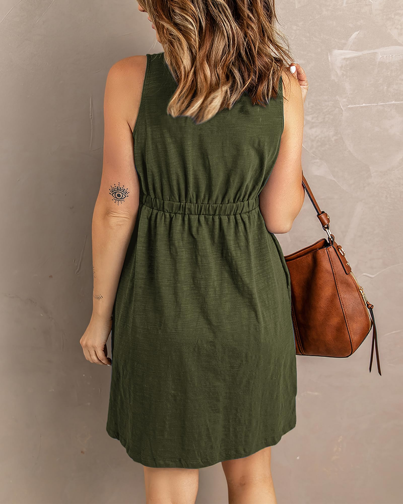 Kimberly Abito Mini Donna – Corpetto a Coste, Vita Alta e Gonna Svasata con Volant