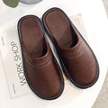 Mariano Chaussons Homme en Cuir – Mules Élégantes, Chaudes, Antidérapantes, Confort Hivernal