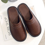 Mariano Chaussons Homme en Cuir – Mules Élégantes, Chaudes, Antidérapantes, Confort Hivernal