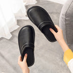 Mariano Chaussons Homme en Cuir – Mules Élégantes, Chaudes, Antidérapantes, Confort Hivernal