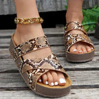 Josefina Sandali Donna – Platform Comfort, Pelle Vegana, Estivi Eleganti