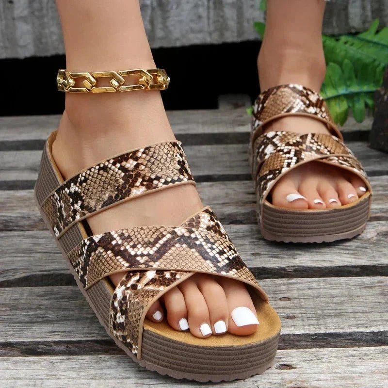 Sandalias Josefina para Mujer – Plataforma Cómoda, Piel Vegana, Elegantes de Verano
