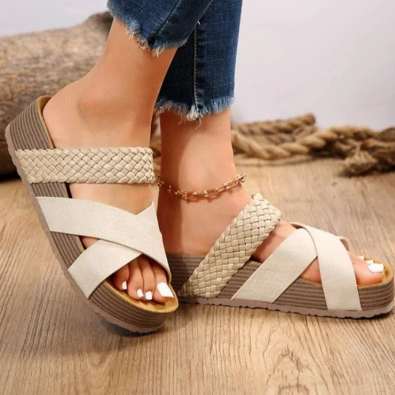 Sandalias Josefina para Mujer – Plataforma Cómoda, Piel Vegana, Elegantes de Verano