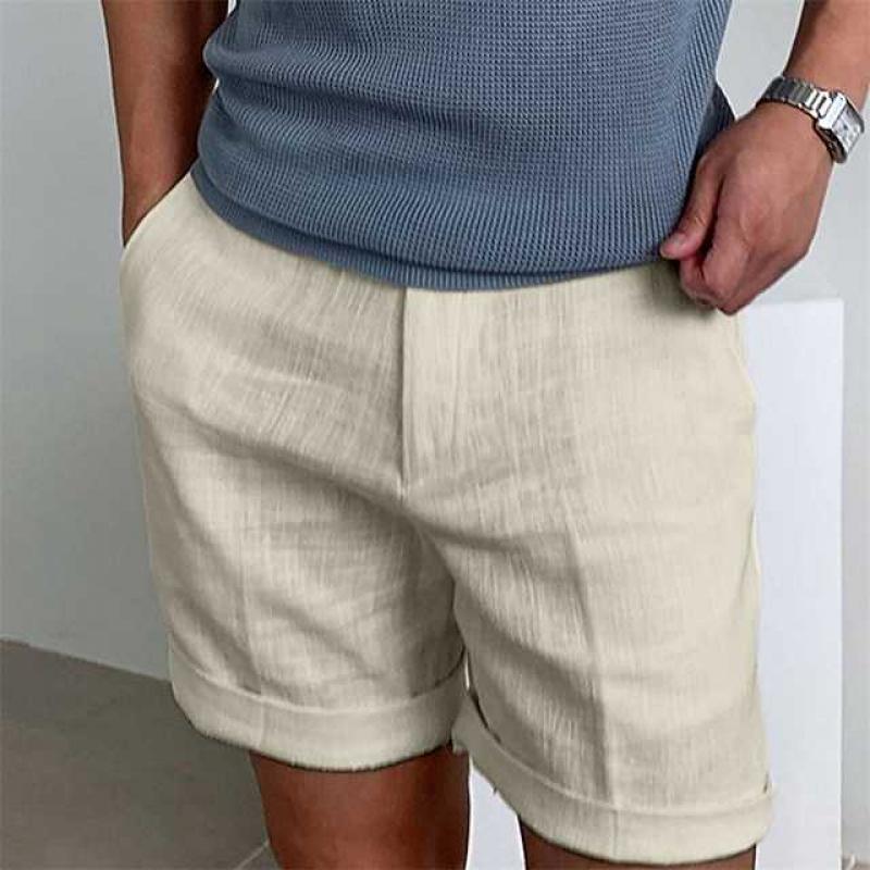 Mariano Pantaloncini Uomo Lino – Shorts Leggeri Traspiranti, Vestibilità Relax Casual