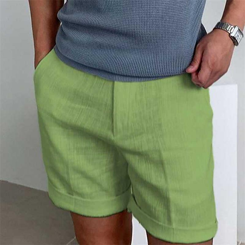 Mariano Pantaloncini Uomo Lino – Shorts Leggeri Traspiranti, Vestibilità Relax Casual