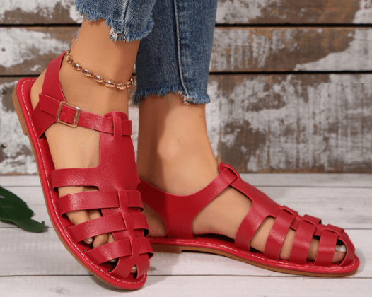 Mackenzee Sandalias Mujer de Piel – Diseño Elegante, Suela Confort y Cierre Ajustable