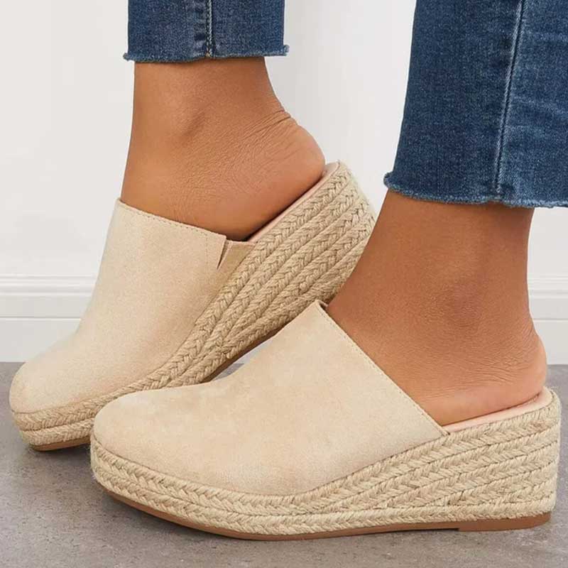 Roselle Ciabatte Donna con Zeppa – Stile Espadrillas, Blu Navy & Comfort Quotidiano