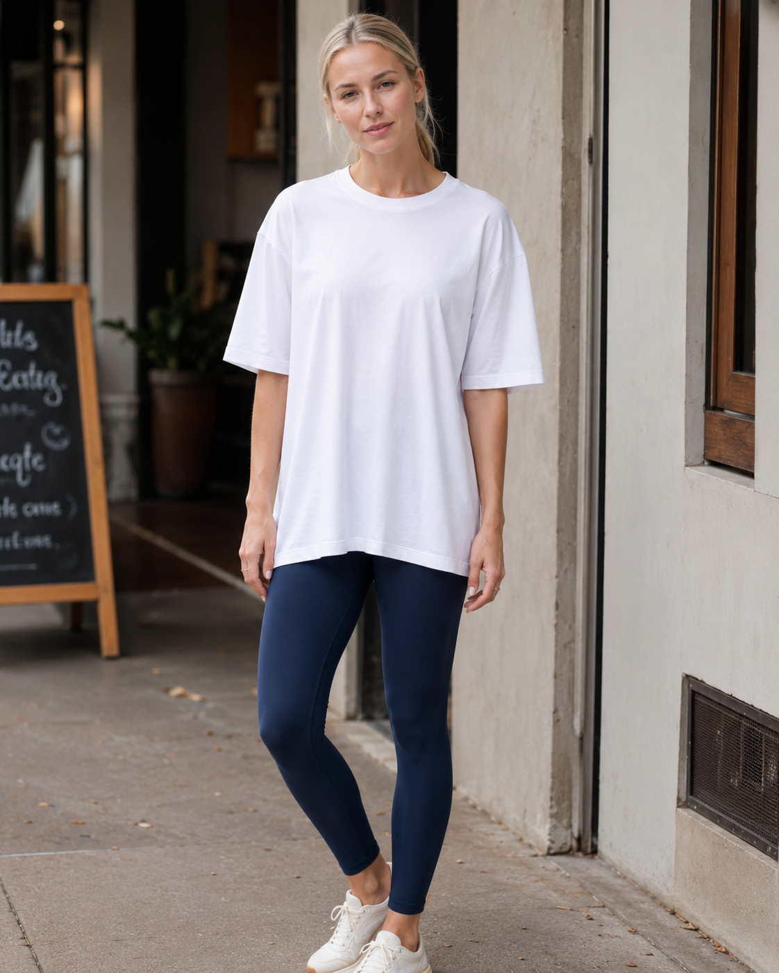 Naomi T-shirt Donna Oversize – Girocollo, Spalle Scese & Tessuto Morbido