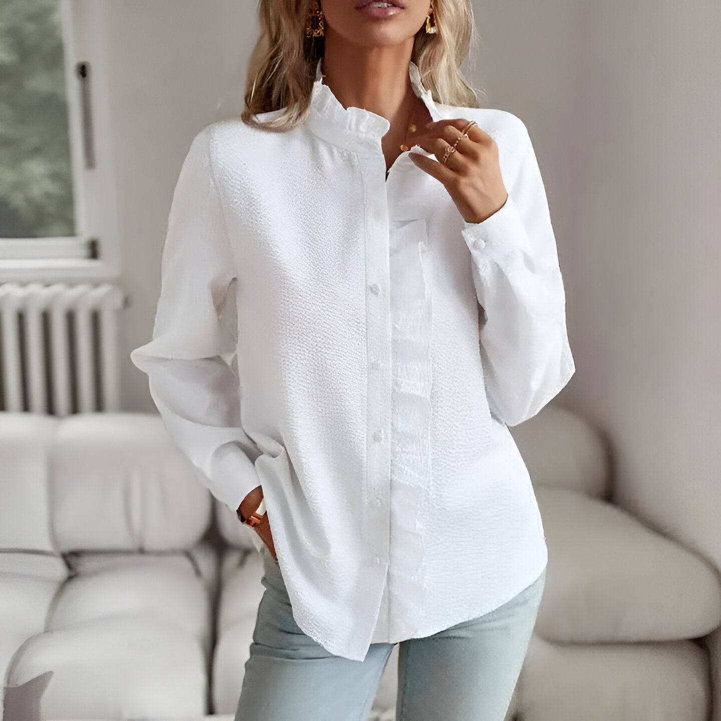Felicity Blusa Donna Elegante – Top Raffinato, Tessuto Leggero, Vestibilità Fluida, Casual Chic