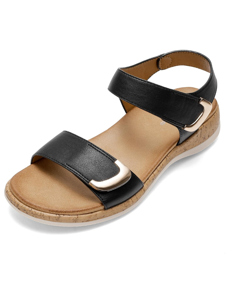 Daphne Sandali Donna – Modello Flat con Fibbia Regolabile e Suola Antiscivolo