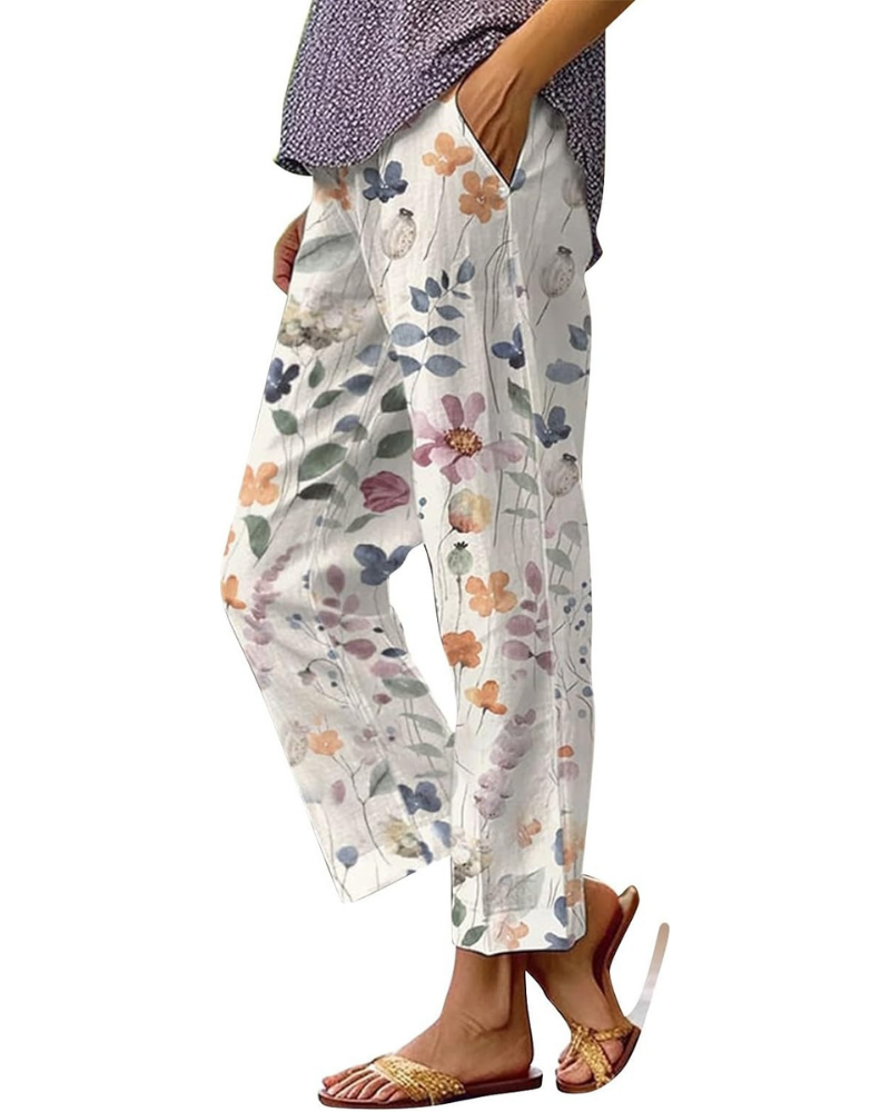 Isabella Women's Palazzo Pants – Lightweight Cotton, Elastic Waist, and Loose Boho Style