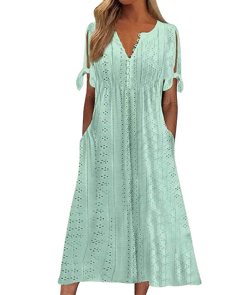 Vestido Maxi Boho para Mujer Adelaide – Tirantes Finos, Espalda Descubierta y Tela Ligera