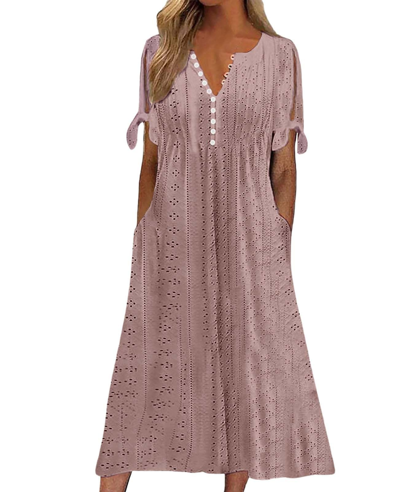 Vestido Maxi Boho para Mujer Adelaide – Tirantes Finos, Espalda Descubierta y Tela Ligera