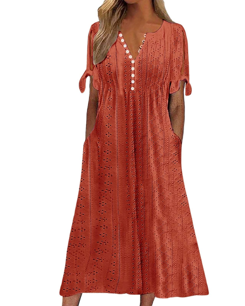 Vestido Maxi Boho para Mujer Adelaide – Tirantes Finos, Espalda Descubierta y Tela Ligera