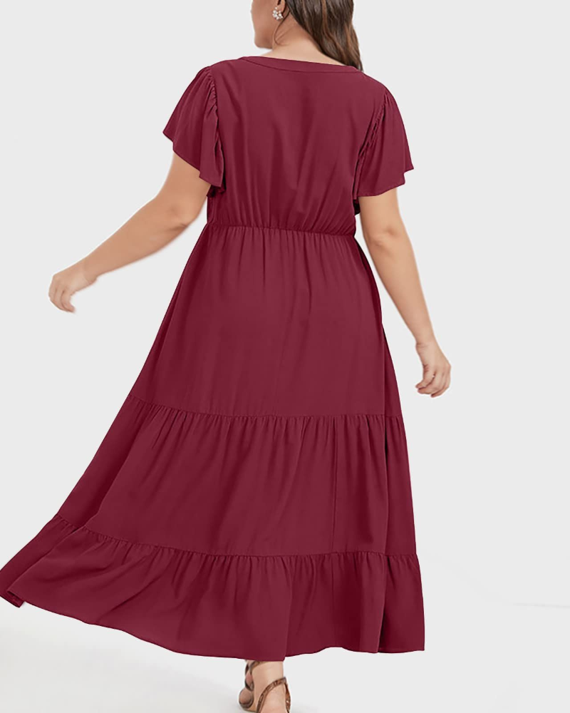 Zoey Rochie damă din bumbac și in – Rochie boho midi cu buzunare, croială în A și potrivire lejeră