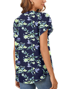 Blouse Ariana Femme – Tunique en chiffon avec col en V et manches tulipe