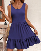 Vestido de verano de mujer Kelsey hasta la rodilla – Sin mangas, con volantes y bolsillos laterales
