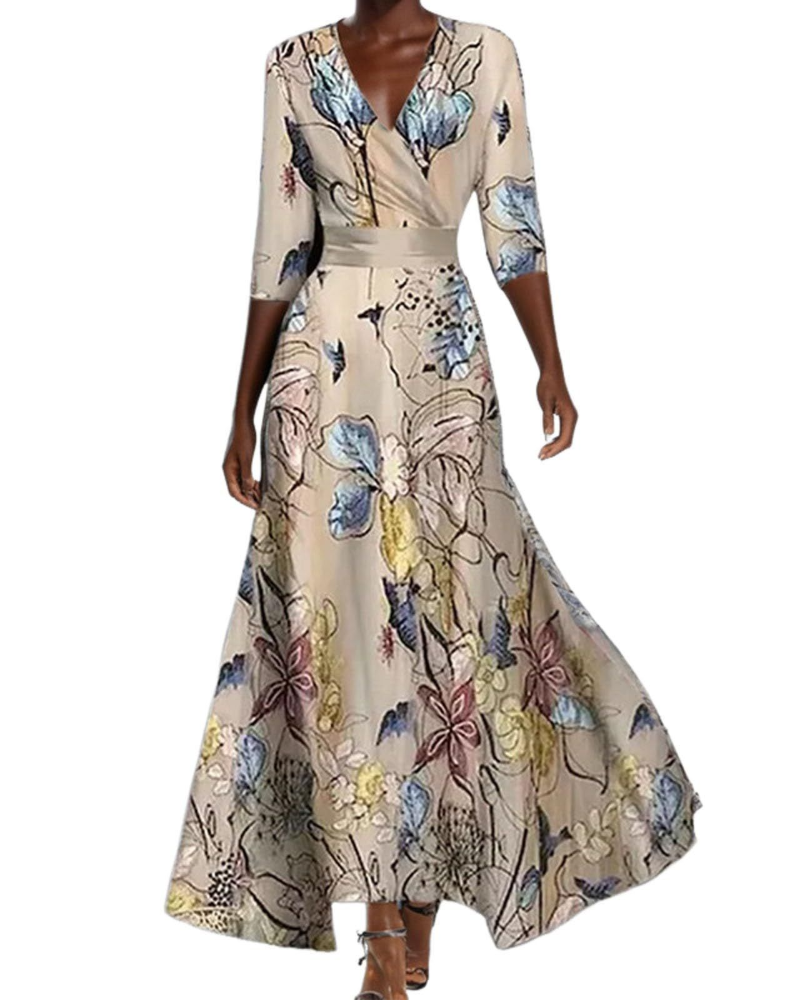 Sienna Women's Summer Dress – Swing Dress with V-Neck, Short Sleeves & Soft Fit