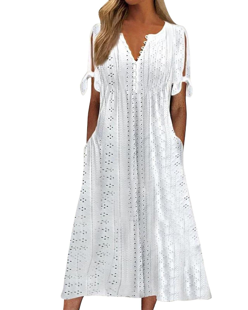 Vestido Maxi Boho para Mujer Adelaide – Tirantes Finos, Espalda Descubierta y Tela Ligera