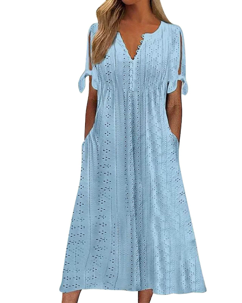 Vestido Maxi Boho para Mujer Adelaide – Tirantes Finos, Espalda Descubierta y Tela Ligera