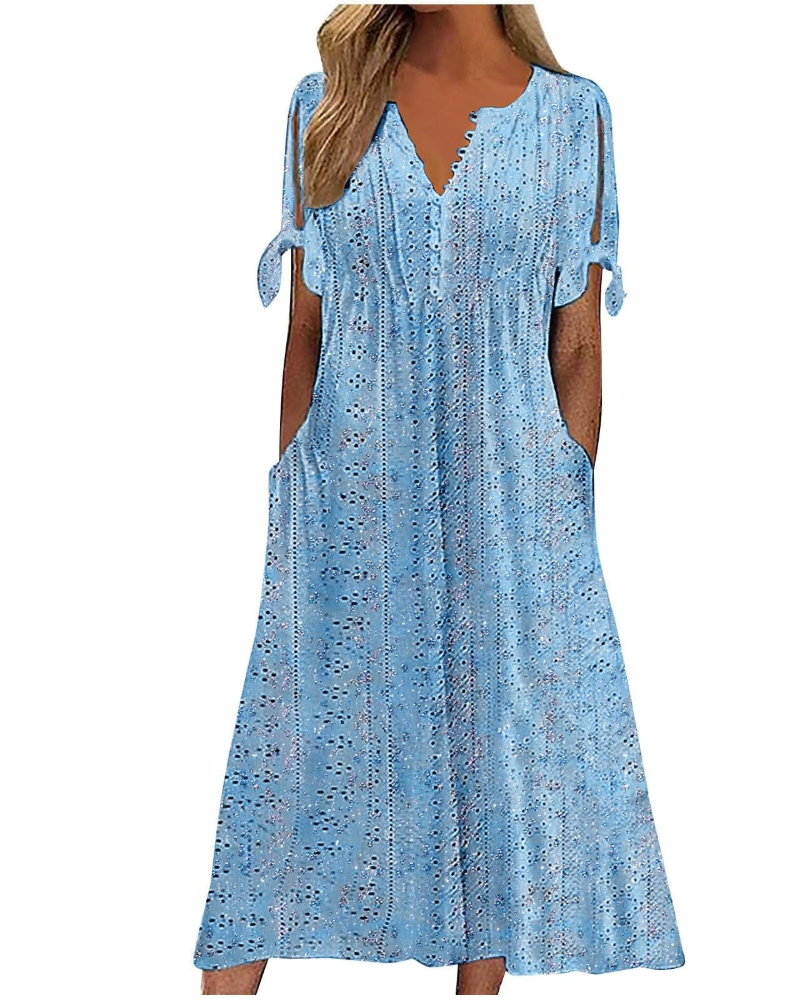 Vestido Maxi Boho para Mujer Adelaide – Tirantes Finos, Espalda Descubierta y Tela Ligera