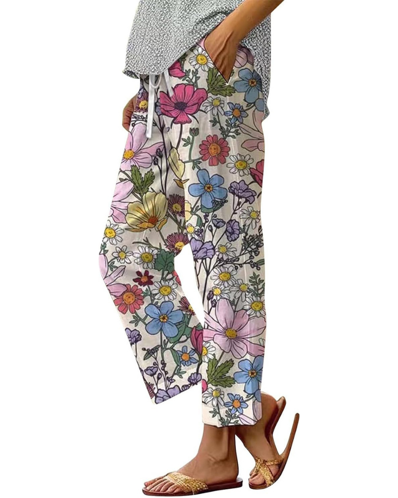 Isabella Women's Palazzo Pants – Lightweight Cotton, Elastic Waist, and Loose Boho Style