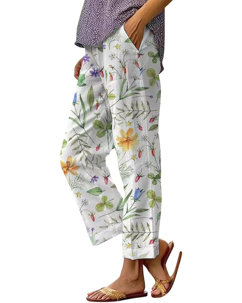 Isabella Women's Palazzo Pants – Lightweight Cotton, Elastic Waist, and Loose Boho Style