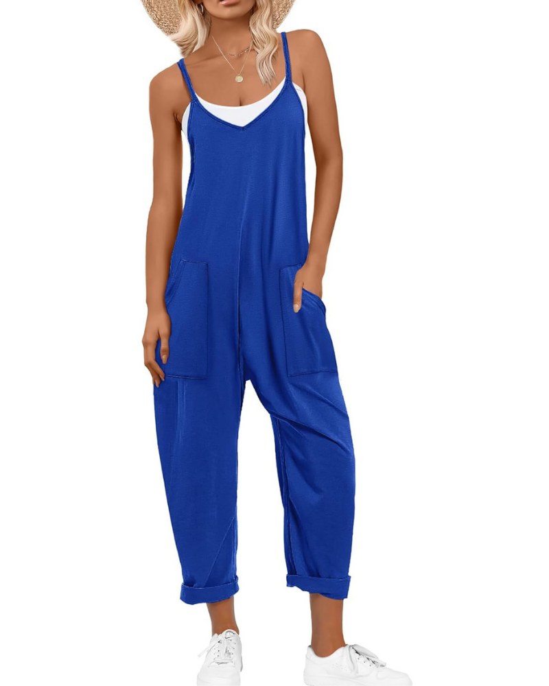Kennedy Tuta Mujer – Mono de Verano con Tirantes Ajustables y Corte Amplio
