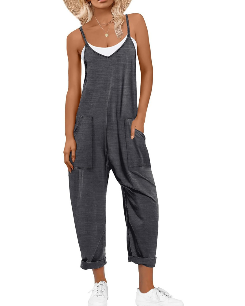 Kennedy Tuta Mujer – Mono de Verano con Tirantes Ajustables y Corte Amplio