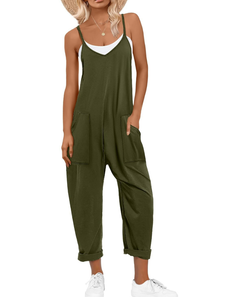 Kennedy Tuta Mujer – Mono de Verano con Tirantes Ajustables y Corte Amplio
