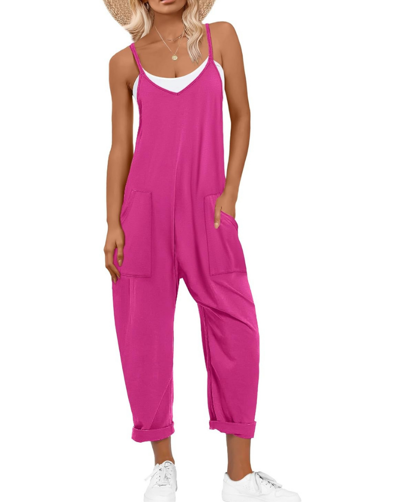Kennedy Tuta Mujer – Mono de Verano con Tirantes Ajustables y Corte Amplio