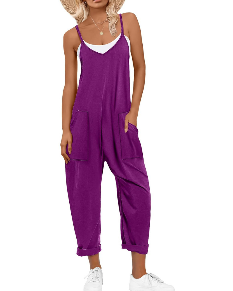 Kennedy Tuta Mujer – Mono de Verano con Tirantes Ajustables y Corte Amplio