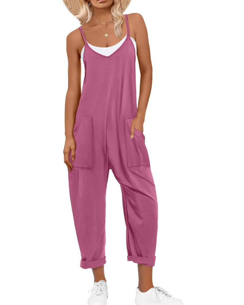Kennedy Tuta Mujer – Mono de Verano con Tirantes Ajustables y Corte Amplio