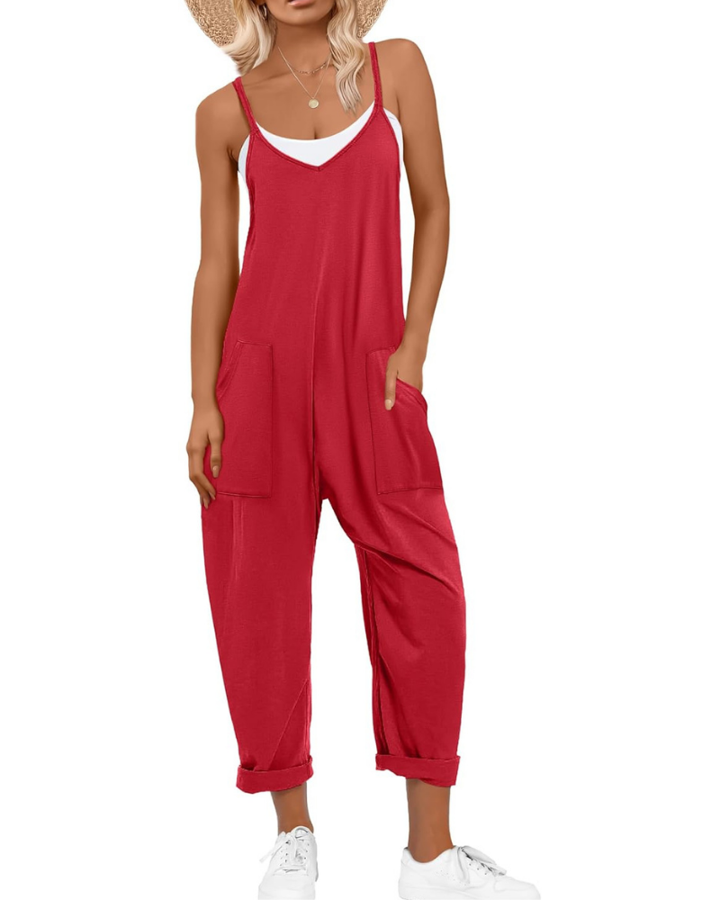 Kennedy Tuta Mujer – Mono de Verano con Tirantes Ajustables y Corte Amplio