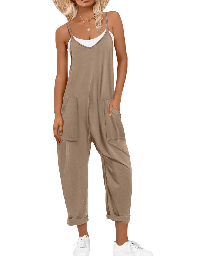 Kennedy Tuta Mujer – Mono de Verano con Tirantes Ajustables y Corte Amplio