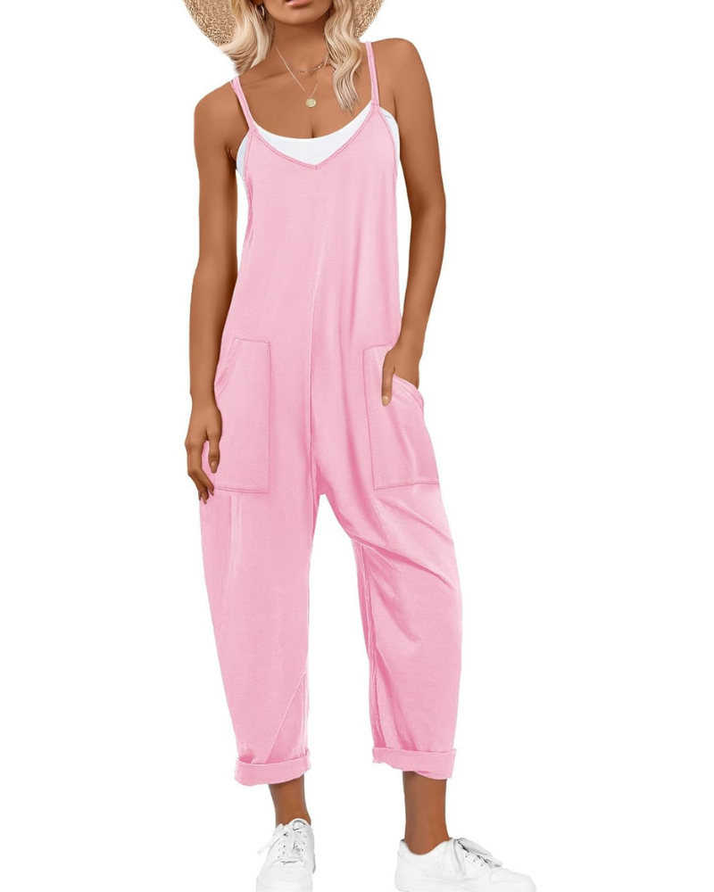 Kennedy Tuta Mujer – Mono de Verano con Tirantes Ajustables y Corte Amplio