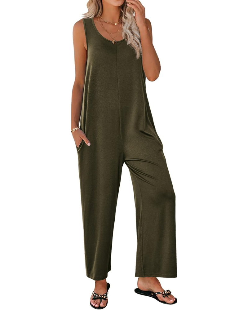Chaqueta de verano para mujer Hollis – Cuello redondo, espalda en V, pierna ancha y bolsillos
