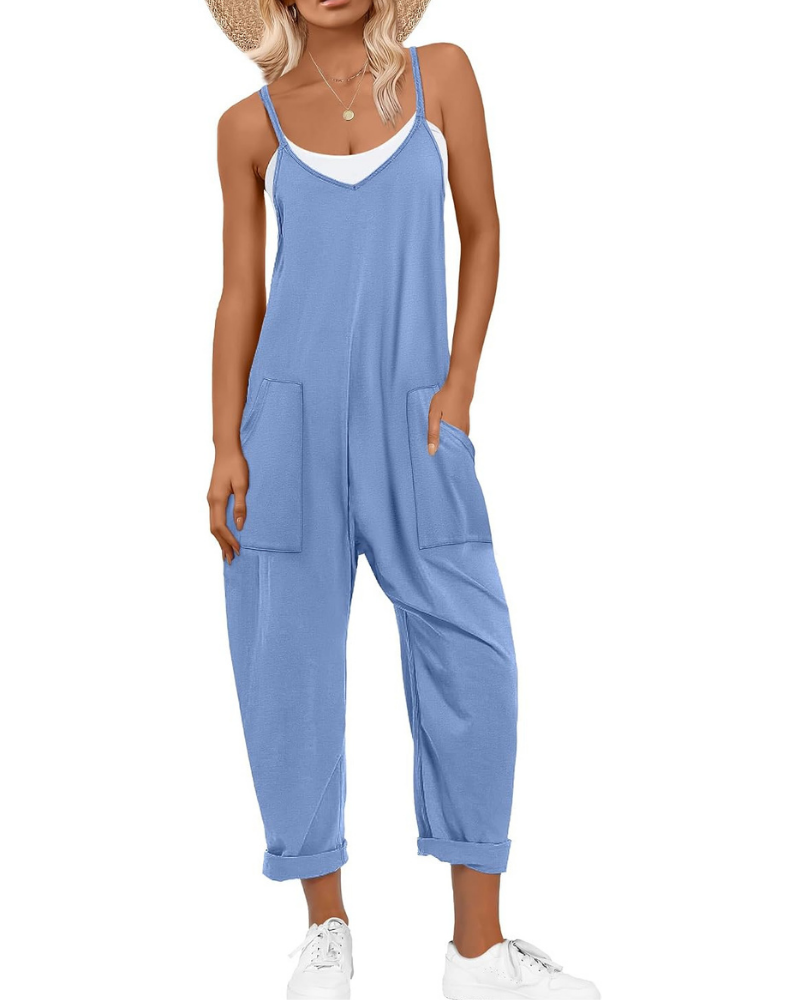 Kennedy Tuta Mujer – Mono de Verano con Tirantes Ajustables y Corte Amplio
