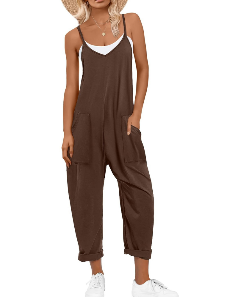 Kennedy Tuta Mujer – Mono de Verano con Tirantes Ajustables y Corte Amplio