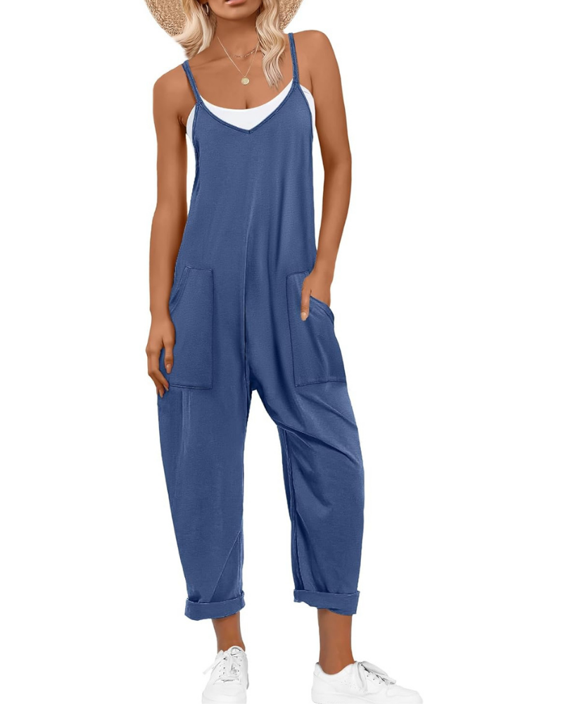 Kennedy Tuta Mujer – Mono de Verano con Tirantes Ajustables y Corte Amplio