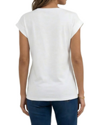 Tricou Jasmine pentru femei – bluză casual cu mâneci evazate, guler rotund și croială lejeră