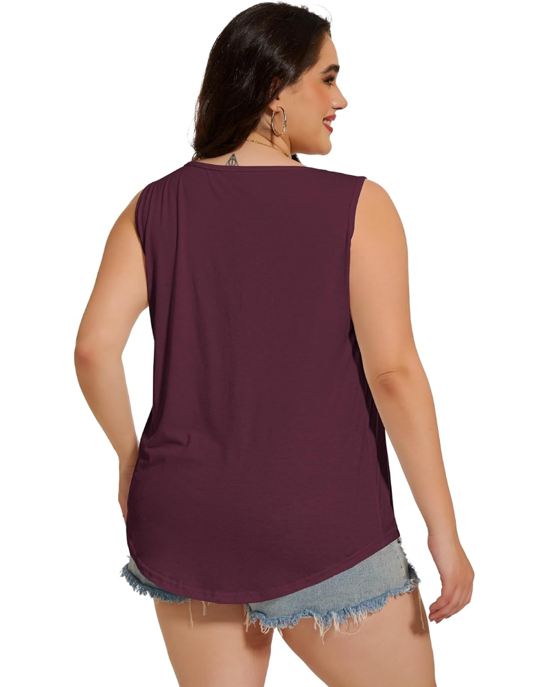 Naomi Canotta Donna – Top oversize bez rękawów z bawełny o luźnym kroju